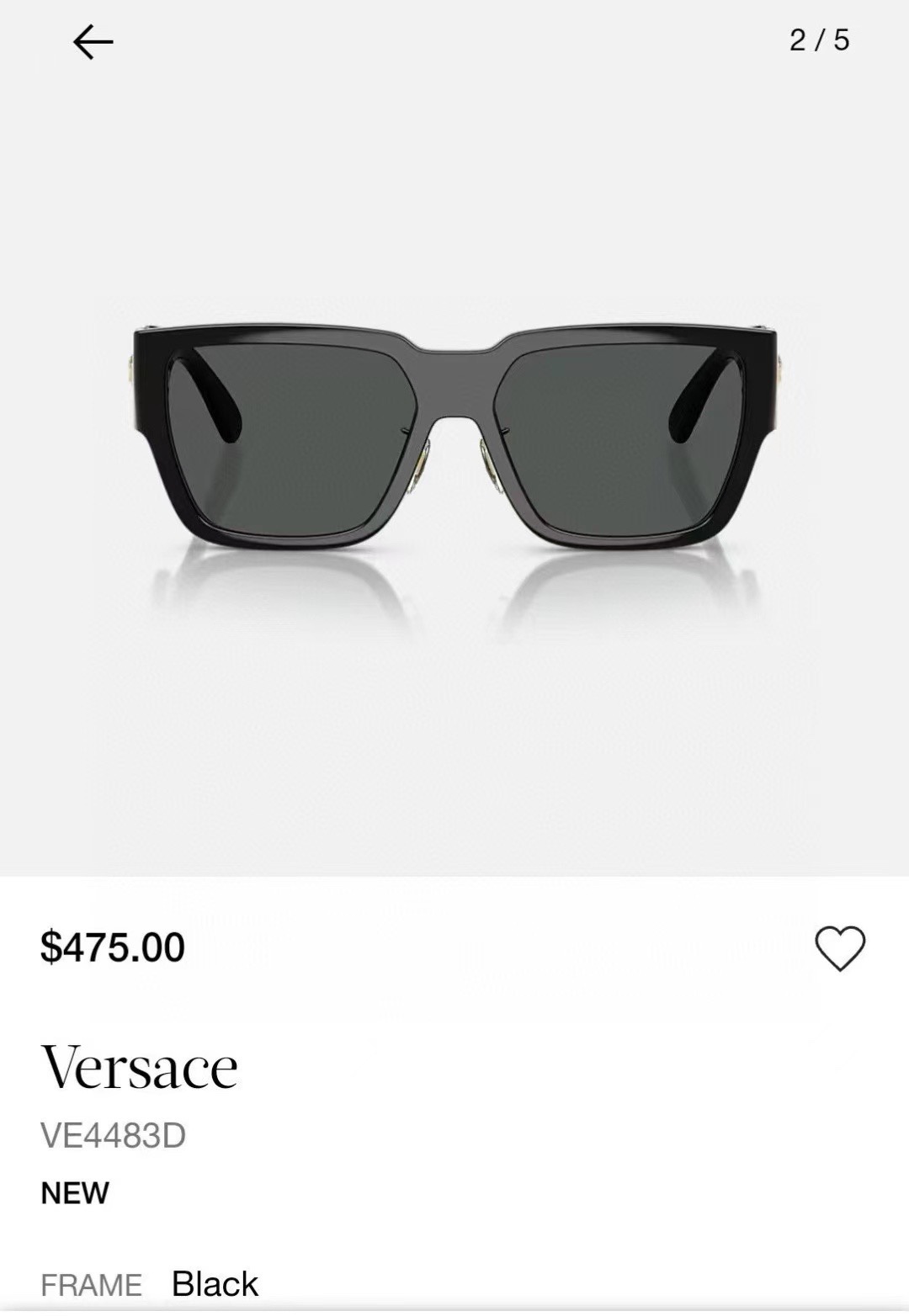  ‼️ 官网图 VERSAC*
MODEL：VE4483D
SIZE：58-15-140