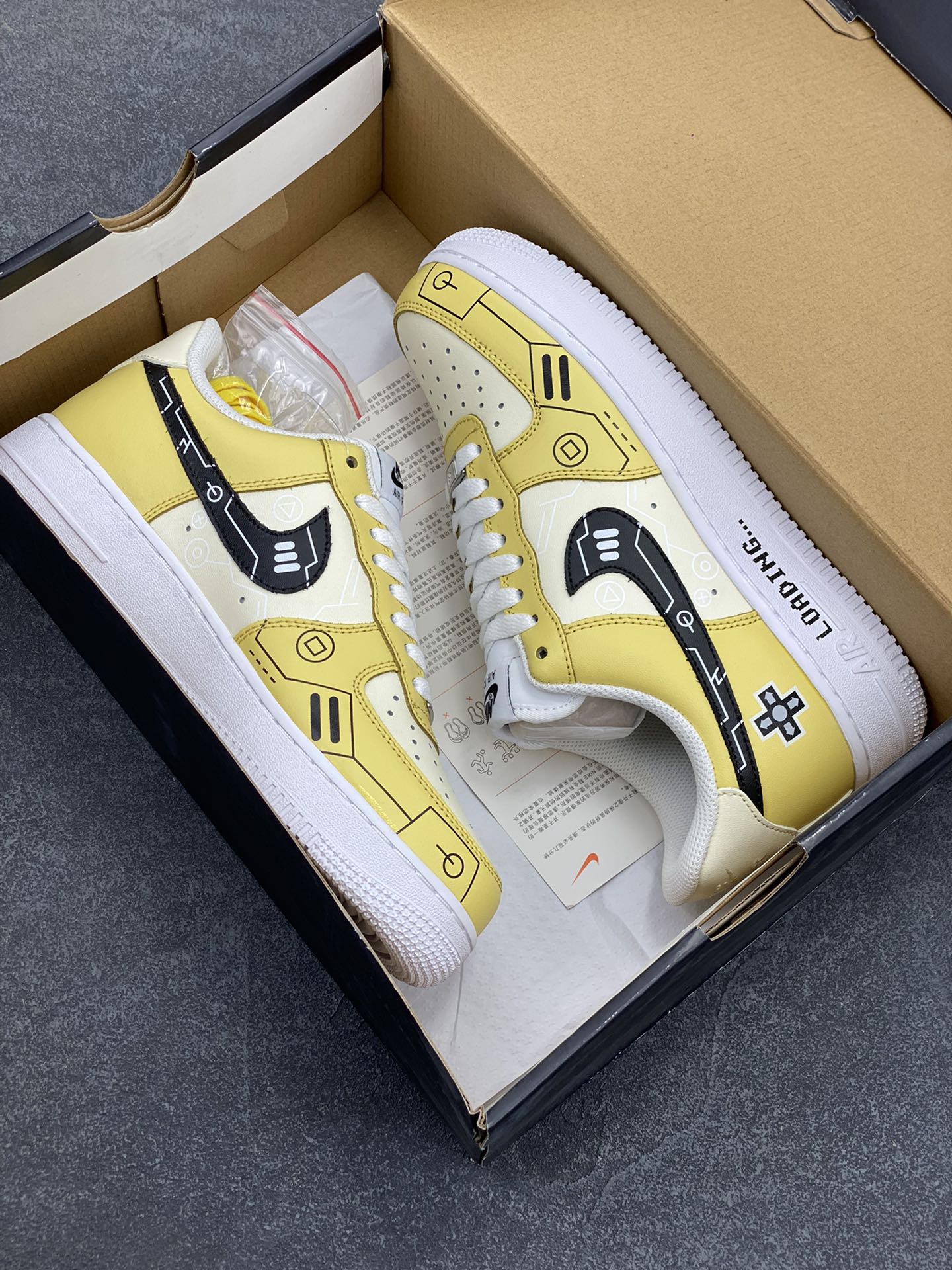 图片[9]-PS5电玩主题Nike Air Force 1 Low’07 柠檬黄 空军一号低帮休闲板鞋 定制皮料 原楦原纸板 纯正空军版型 内置全掌气垫 货号：CW2288-113 尺码：36 36.5 37.5 38 38.5 39 40 40.5 41 42 42.5 43 44 44.5 45-选品中心