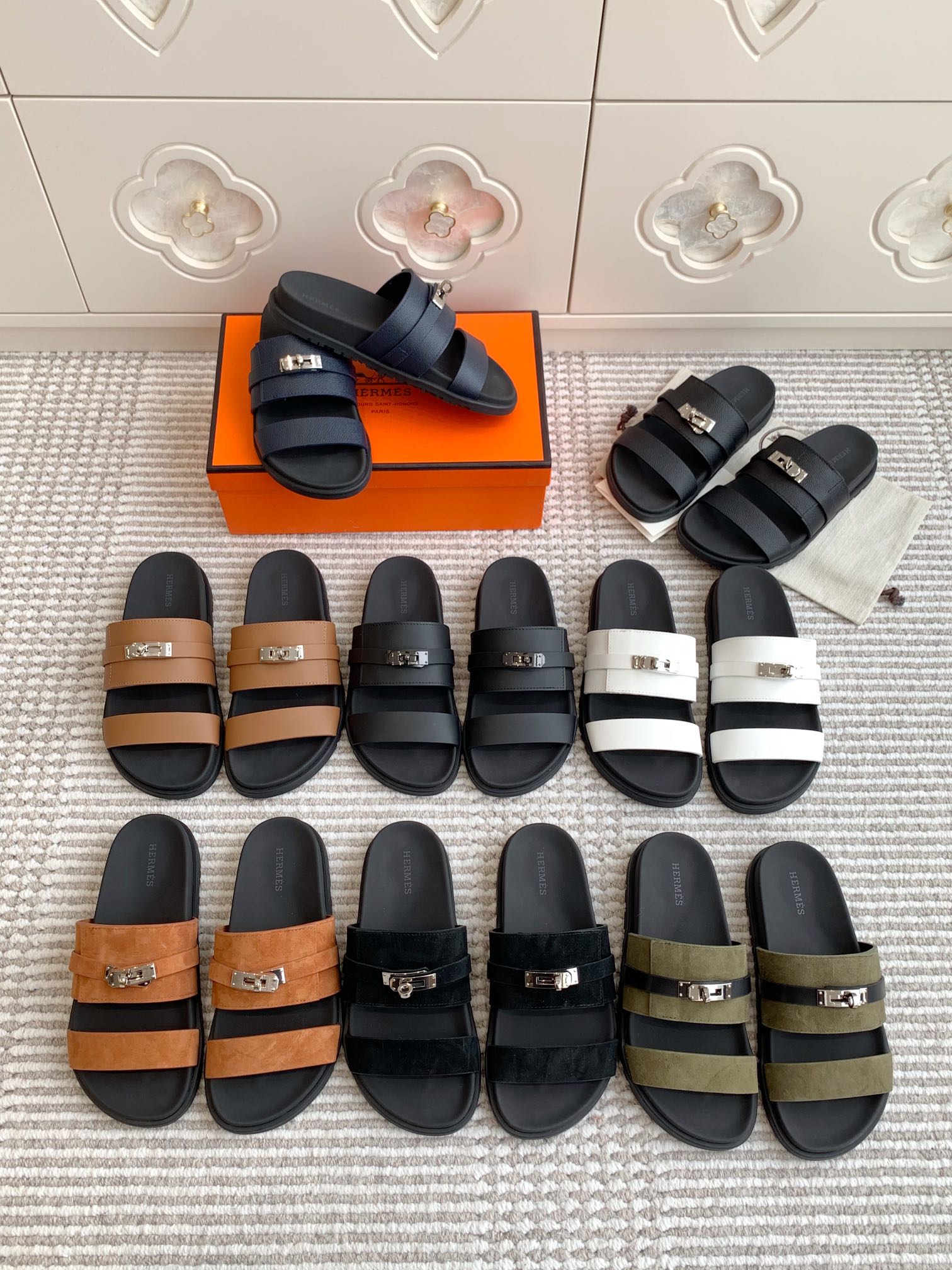 NO:164632,————Hermes·Kelly buttons second uncle slippers·35-46, slippers, hermes, slippers19860909————Hermes·Kelly扣二舅拖鞋·35-46,拖鞋,hermes,slippers,Women's Shoes