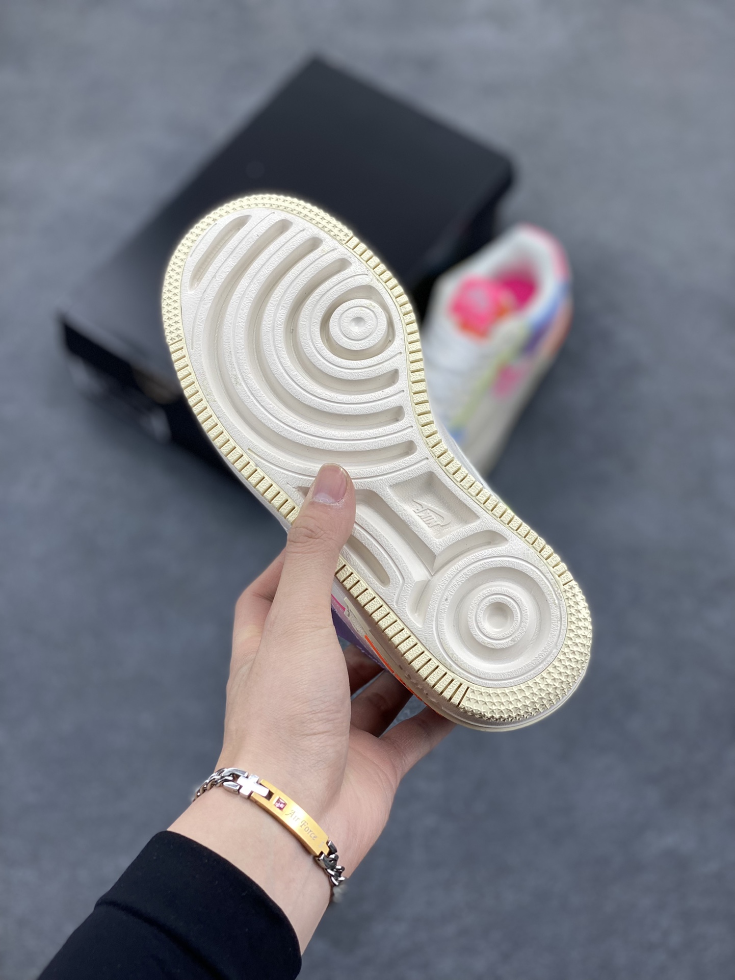 图片[5]-NK Air Force 1 Shadow 轻量增高低帮百搭板鞋\”拼接马卡龙\” 全新少女系解构主义设计双层轻量EVA发泡中底+防滑RB橡胶外圈底鞋底 原楦头原纸板 打造纯正空军版型 专注外贸渠道 全掌内置蜂窝气垫 原盒配件 原厂中底钢印、拉帮完美 货号：CU3012-104 尺码：35.5 36 36.5 37.5 38 38.5 39 40-选品中心