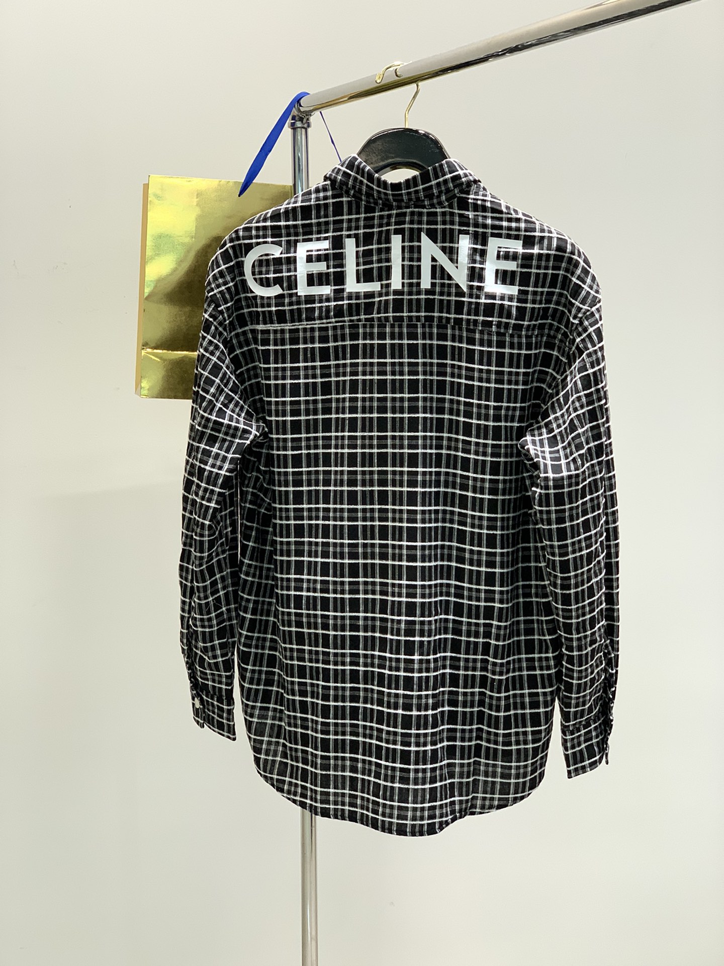 ，Celine 瑟琳，2025春季新品，专柜同步有售，原单狠货，时尚休闲长袖衬衫，采用进口原版面料，顶级