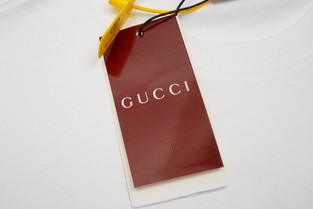 古驰/Gucci 夏季新品 立体字母刺绣圆领短袖T恤