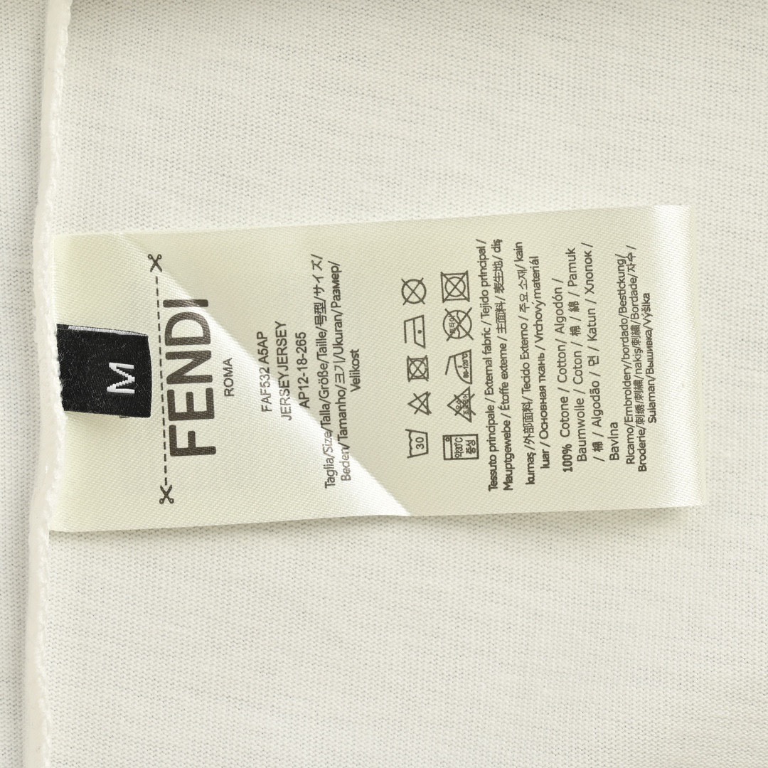 芬迪/Fendi 夏季新品 小怪兽眼睛印花圆领短袖T恤