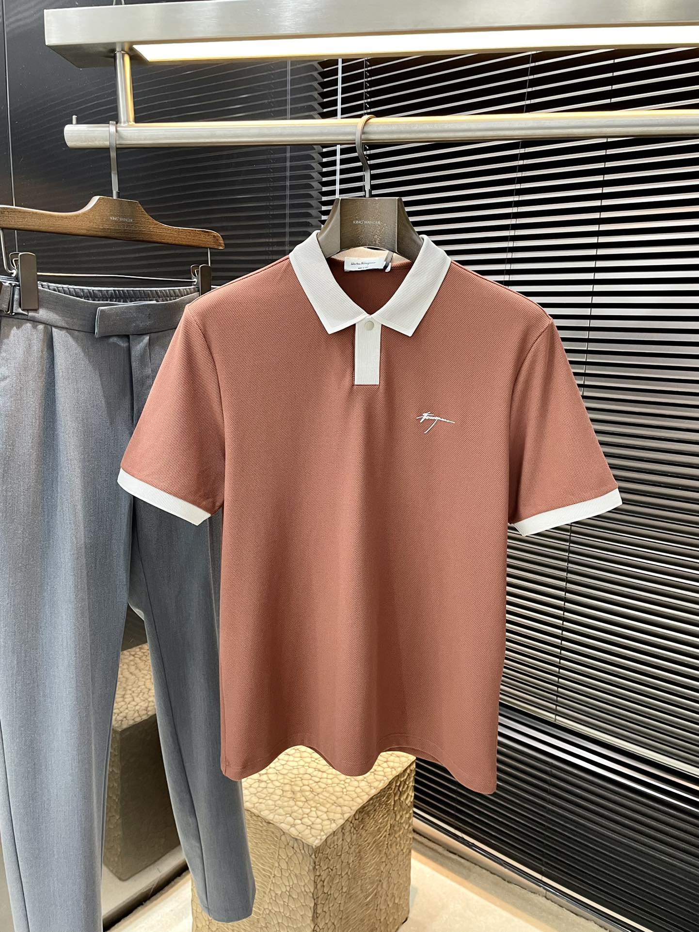 NO:119580,FERRAGAMO (Ferragamo) The latest POLO short-sleeved spring and summer, uses the latest lyesel fabric, which is resistant to washing and not easy to fade, has a soft feel and soft and comfortable composition. Classic design style, special customization, simple cutting and splicing, reflecting the extraordinary craftsmanship of workers, full of high-end and fashionable feeling!  The style is quite good at casual and versatile. Size M-3XL, ferragamo, ferragamo, T-shirt, alexander wang19860909FERRAGAMO（菲拉格慕） 春夏最新款POLO短袖,采用最新莱赛尔面料,耐水洗不易掉色,手感柔软、成分柔软舒适 经典设计风格 特殊定制 简单的裁剪方式拼接,体现出工人不凡的工艺,高端时尚感十足！版型相当赞休闲百搭款.尺码M-3XL,,ferragamo,ferragamo,T-shirt,alexander wang,Men's clothing