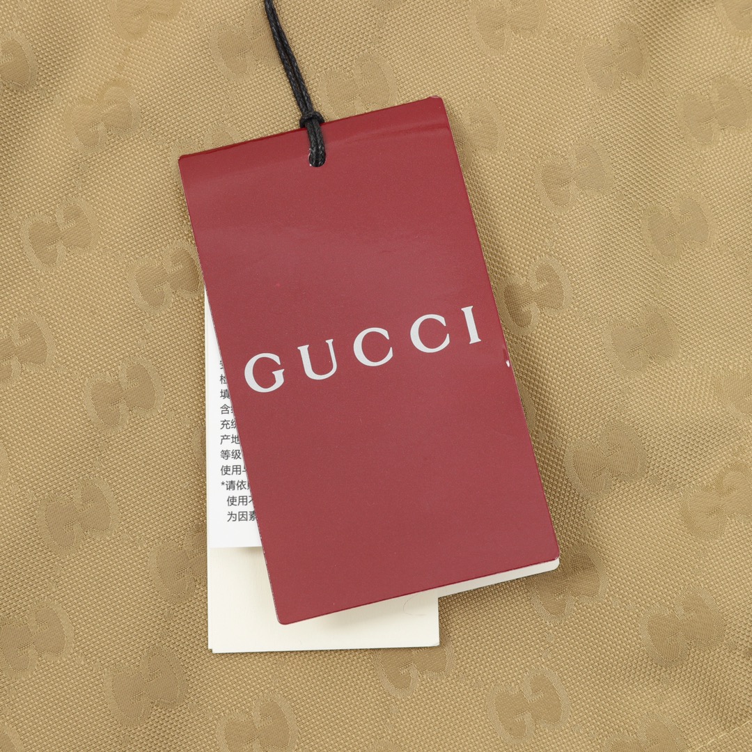 GUCCI/古驰 拼接满印老花连帽风衣外套
