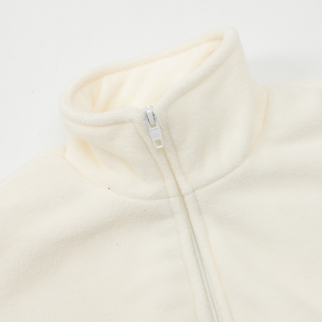 Balenciaga/巴黎世家 背后字母泰迪毛拉链外套