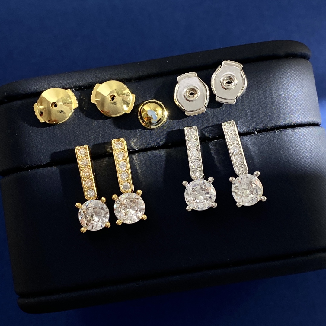 Han’s Fashion Shine-Drive Earrings: Brass with 18k Gold, Gold and Silver Options - 图片 1