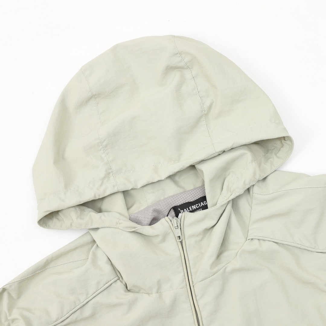 0 Balenciaga/巴黎世家 字母刺绣拉链连帽夹克外套
