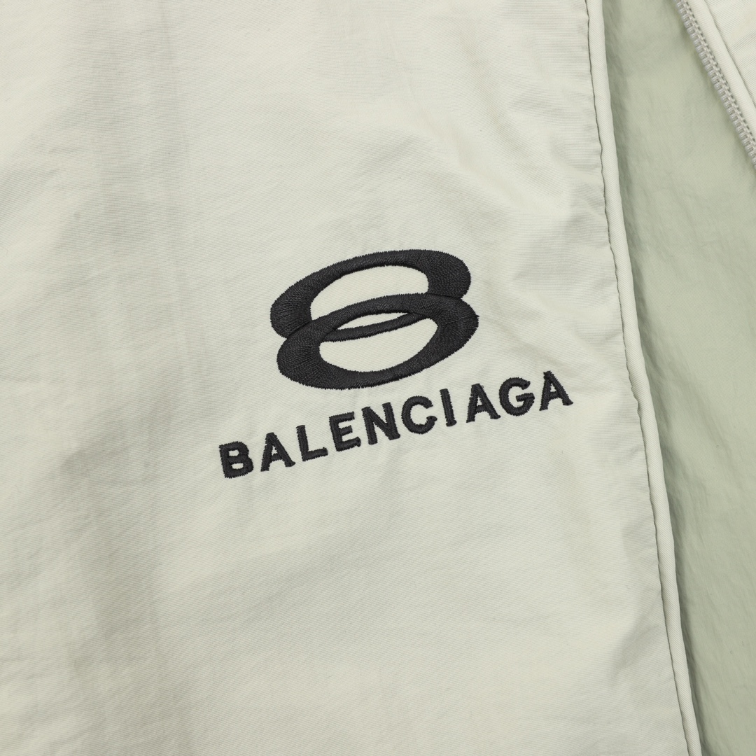 0 Balenciaga/巴黎世家 字母刺绣拉链连帽夹克外套