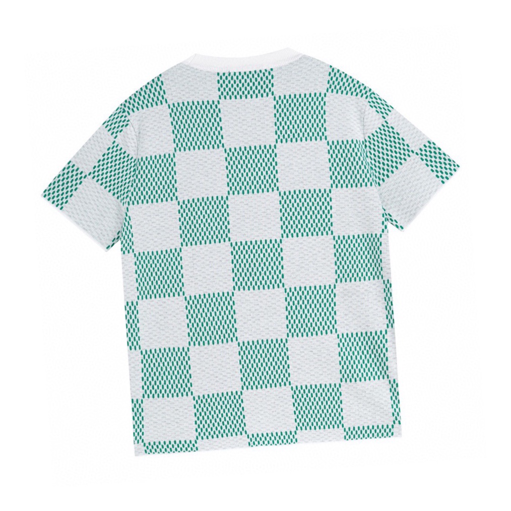 路易威登/Louis Vuitton 夏季新品 棋盘格针织圆领短袖