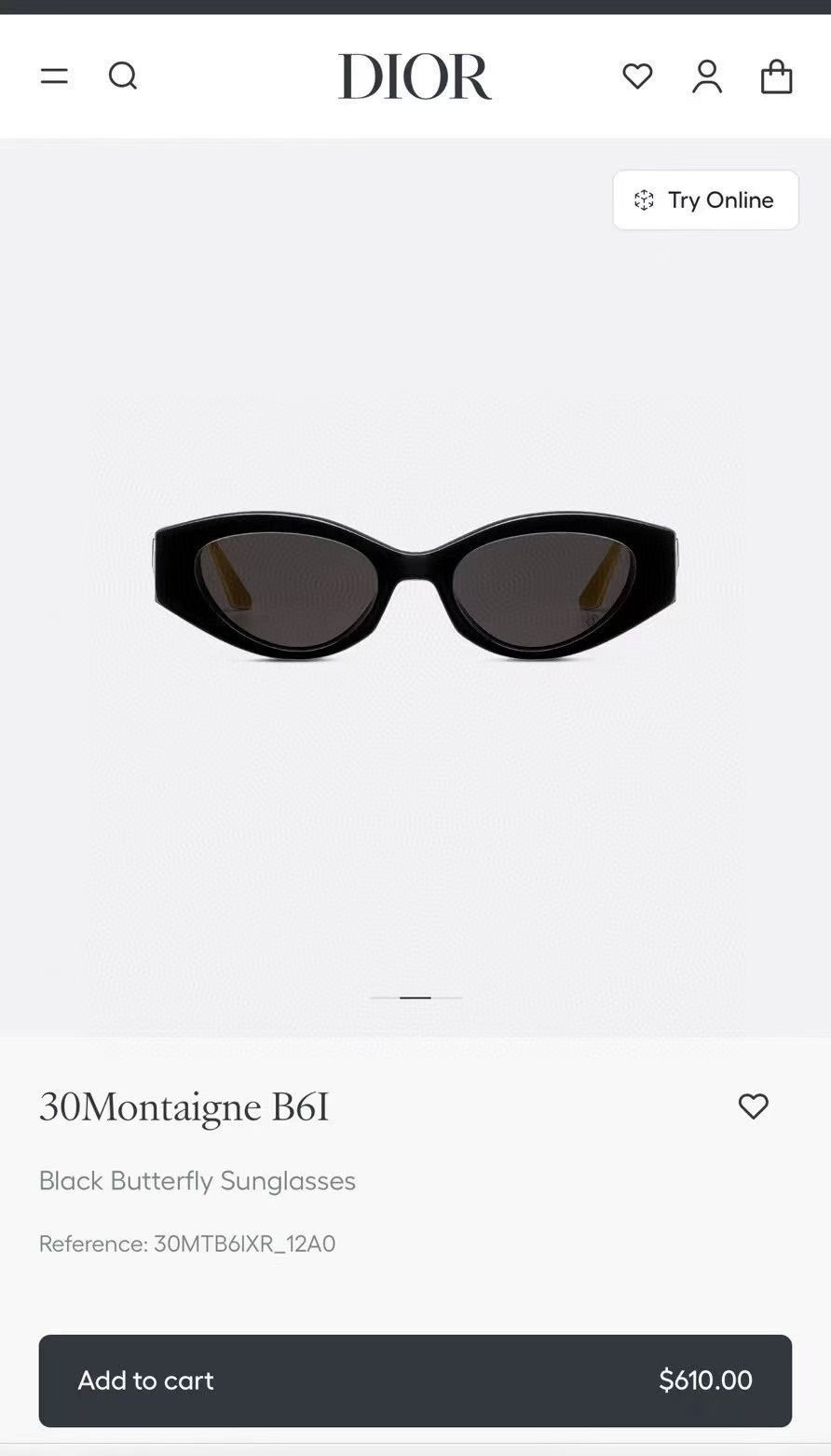  ‼️ 官网图 DIO* 这款太阳眼镜🕶️富有都市优雅风情，提升系列格调。黑色醋酸纤维镜框，搭配金色饰面