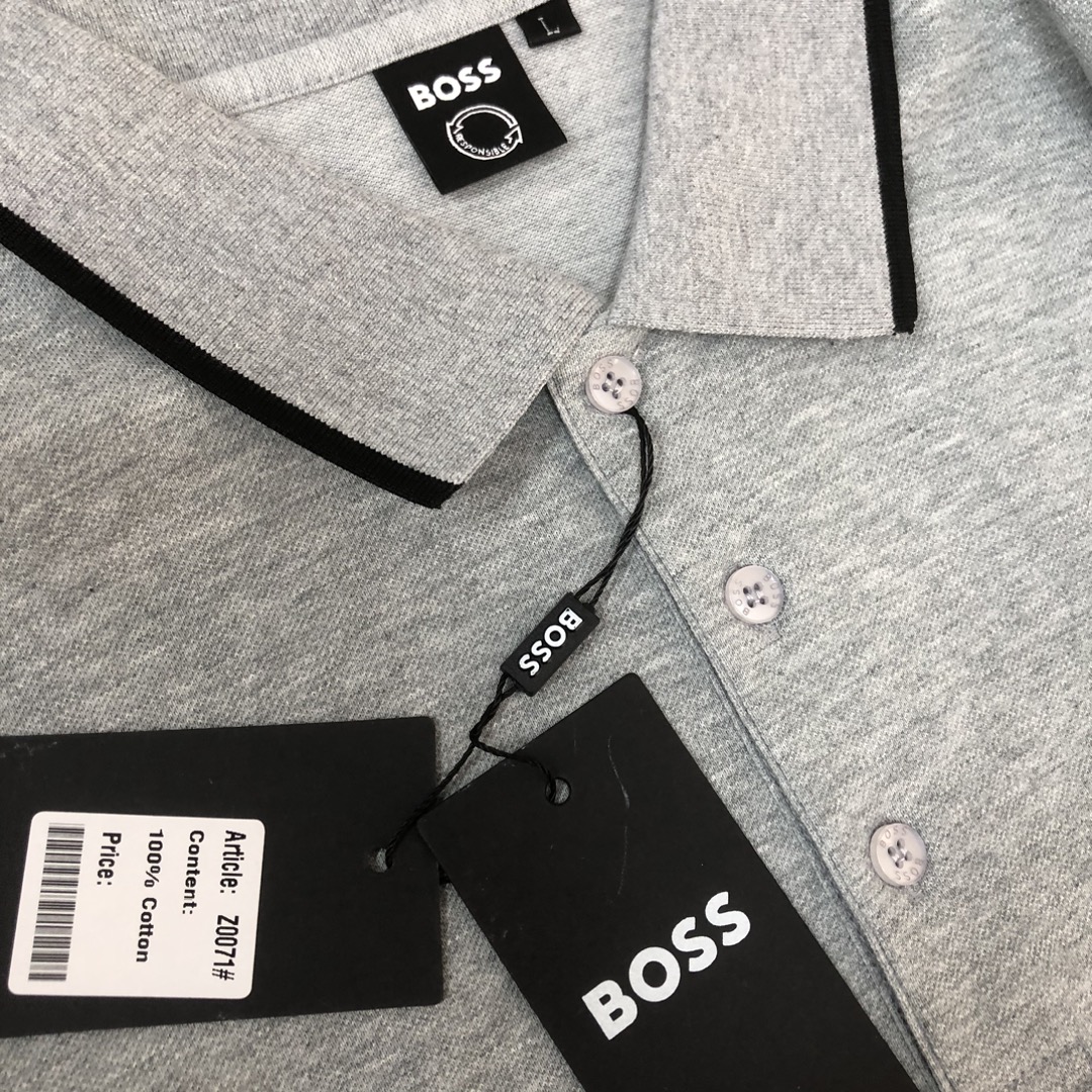  A🍃BOSS  2025最新款男士短袖Polo衫，品牌最新设计元素！既不单调也不复杂,恰到好处的展现品