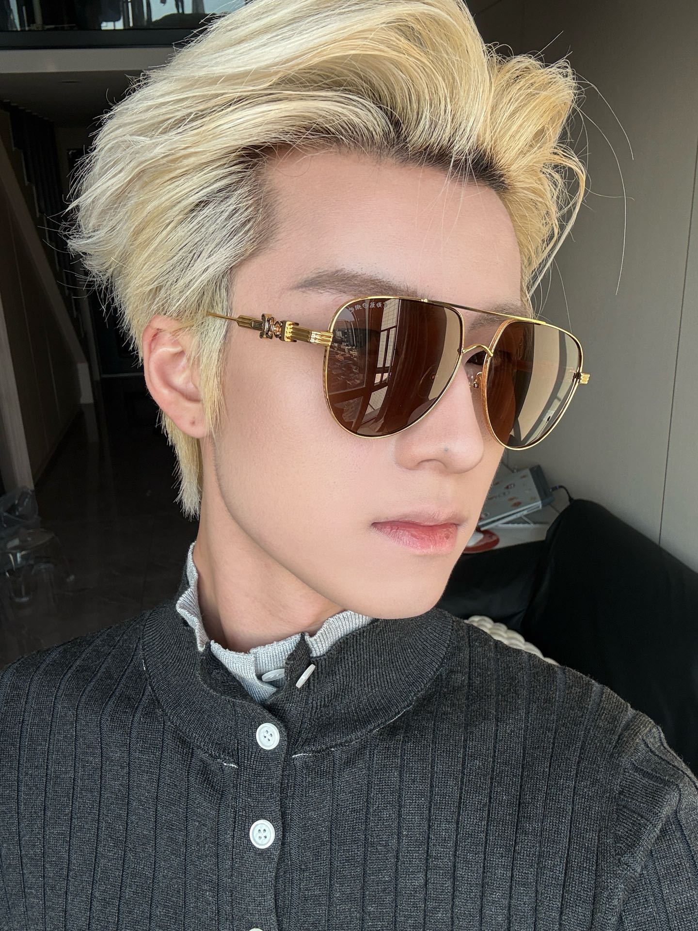   蛤蟆款 新款 眼镜界的爱马仕 Chromehearts 克罗心眼镜 男女款太阳镜 金 镜架 顶级品质