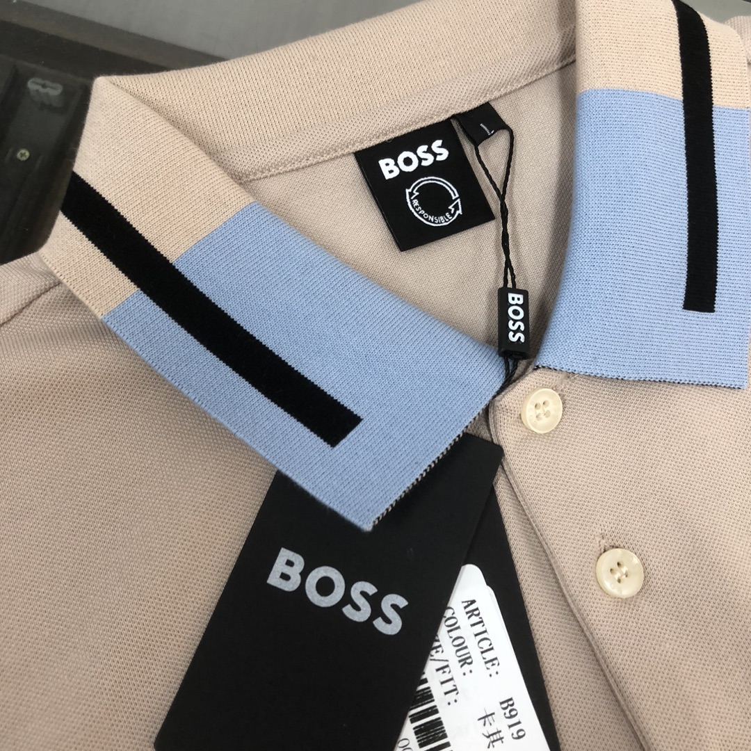  A🍃BOSS  2025最新款男士短袖Polo衫，品牌最新设计元素！既不单调也不复杂,恰到好处的展现品