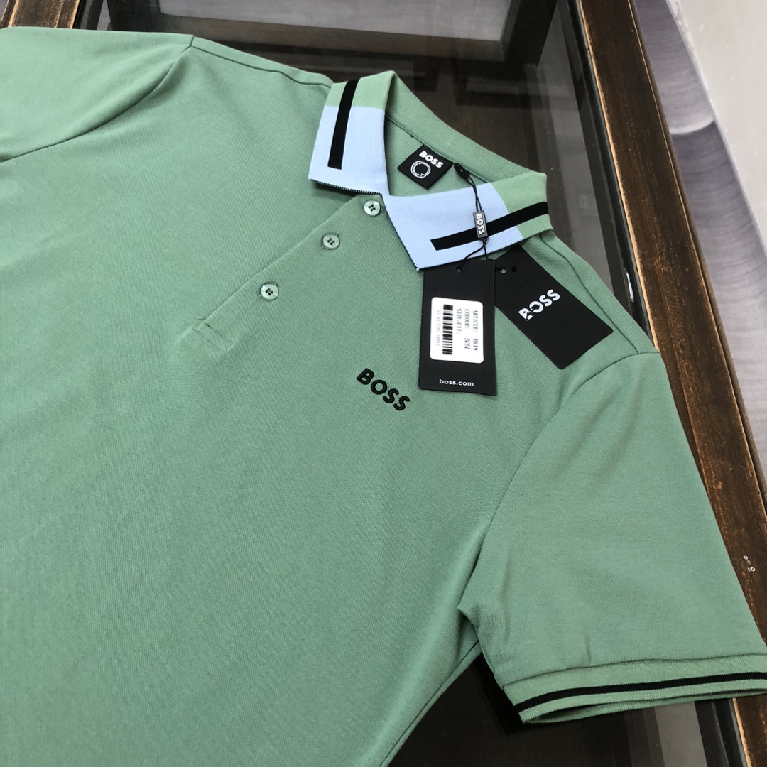  A🍃BOSS  2025最新款男士短袖Polo衫，品牌最新设计元素！既不单调也不复杂,恰到好处的展现品