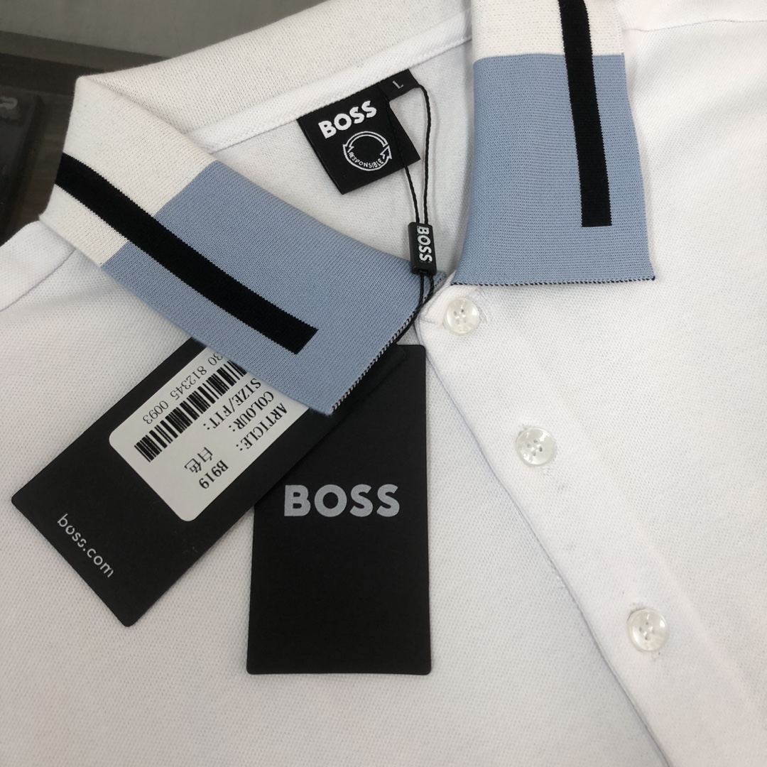  A🍃BOSS  2025最新款男士短袖Polo衫，品牌最新设计元素！既不单调也不复杂,恰到好处的展现品