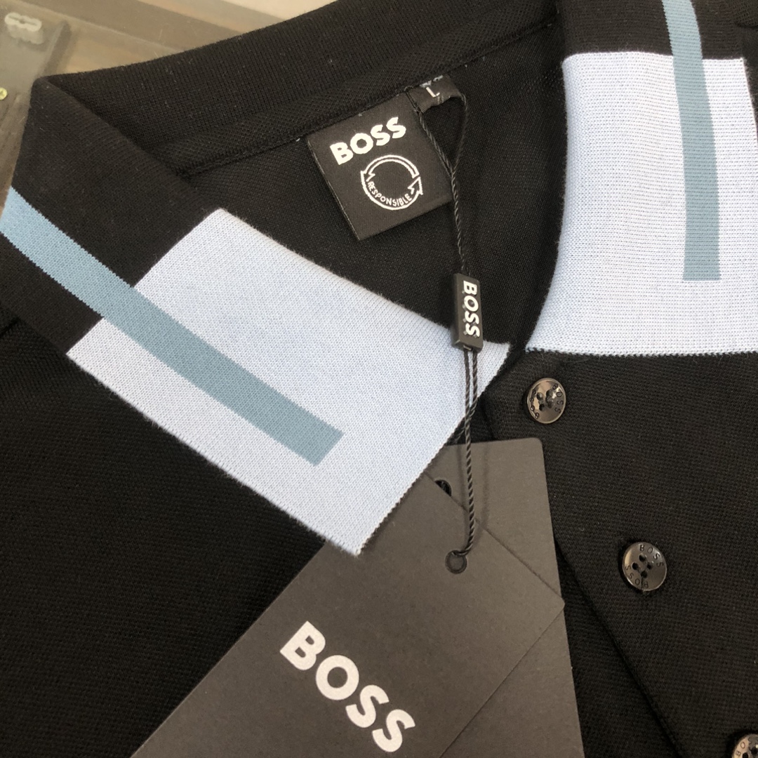  A🍃BOSS  2025最新款男士短袖Polo衫，品牌最新设计元素！既不单调也不复杂,恰到好处的展现品