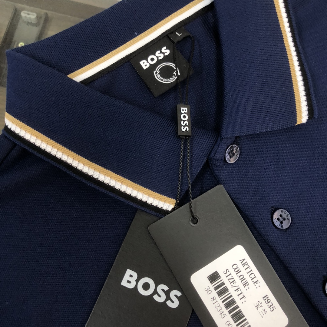  A🍃BOSS  2025最新款男士短袖Polo衫，品牌最新设计元素！既不单调也不复杂,恰到好处的展现品