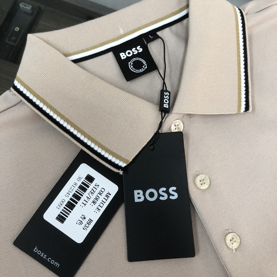  A🍃BOSS  2025最新款男士短袖Polo衫，品牌最新设计元素！既不单调也不复杂,恰到好处的展现品