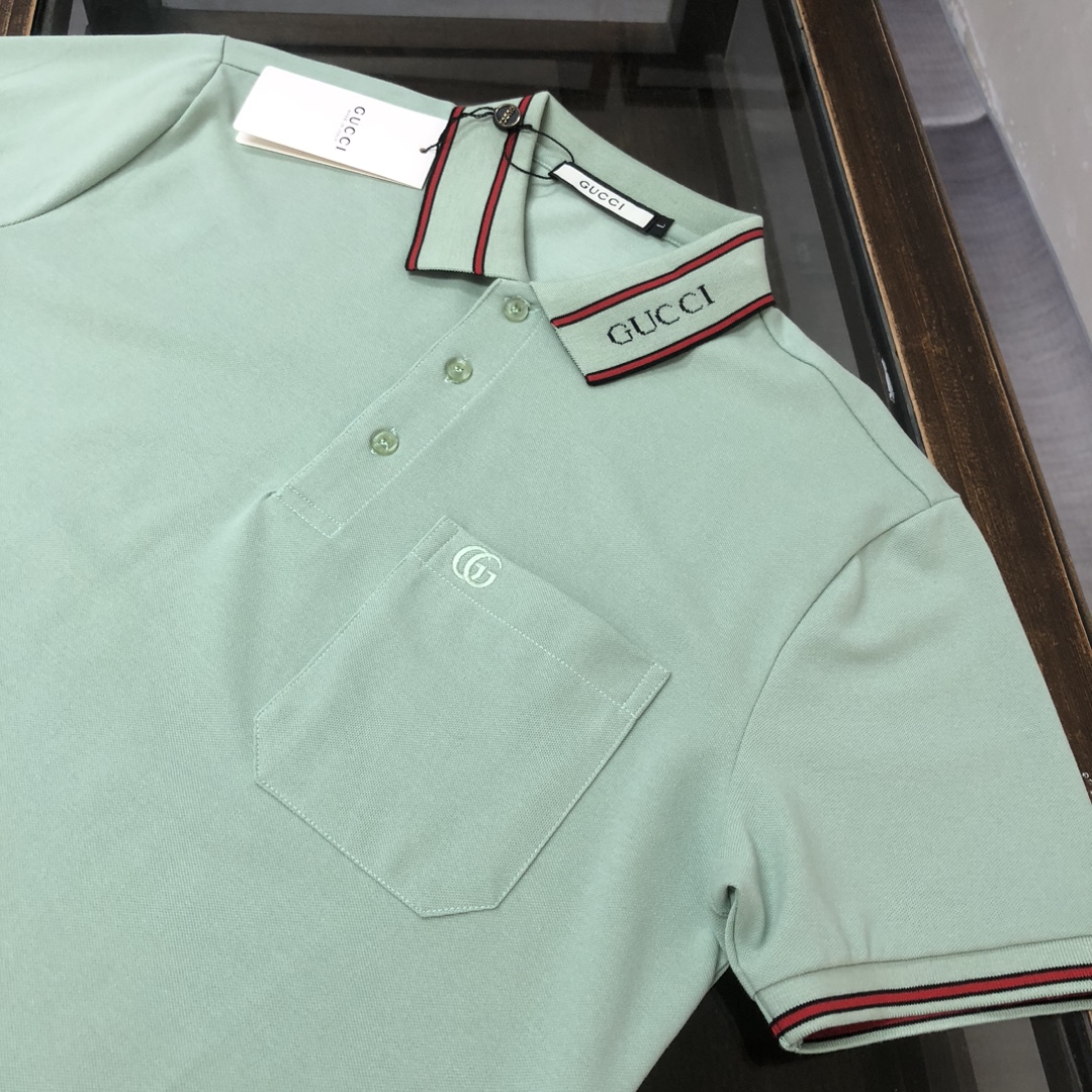  A🌟GUCCI  古驰   2025最新款男士短袖Polo衫，品牌最新设计元素！既不单调也不复杂,恰到
