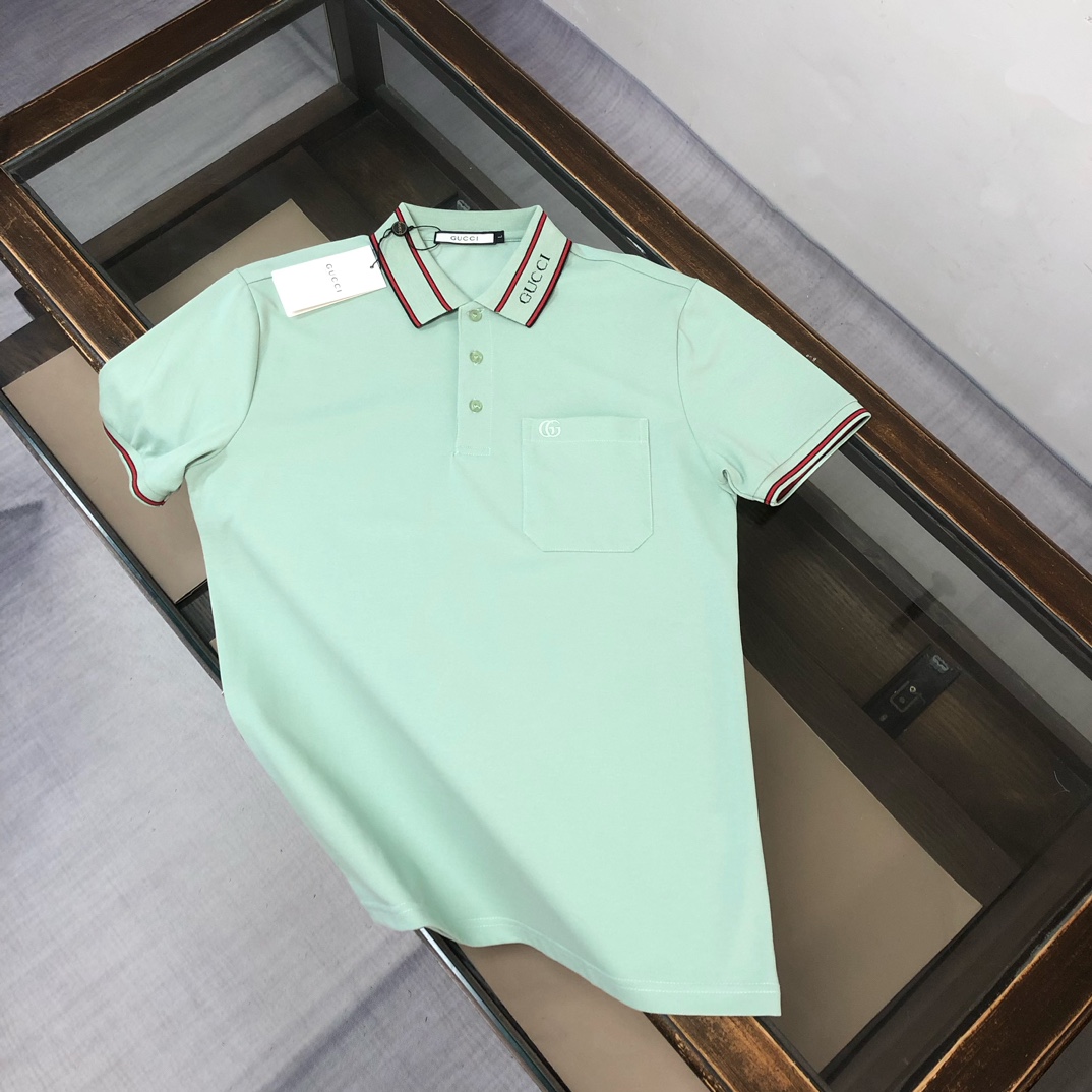 A🌟GUCCI  古驰   2025最新款男士短袖Polo衫，品牌最新设计元素！既不单调也不复杂,恰到