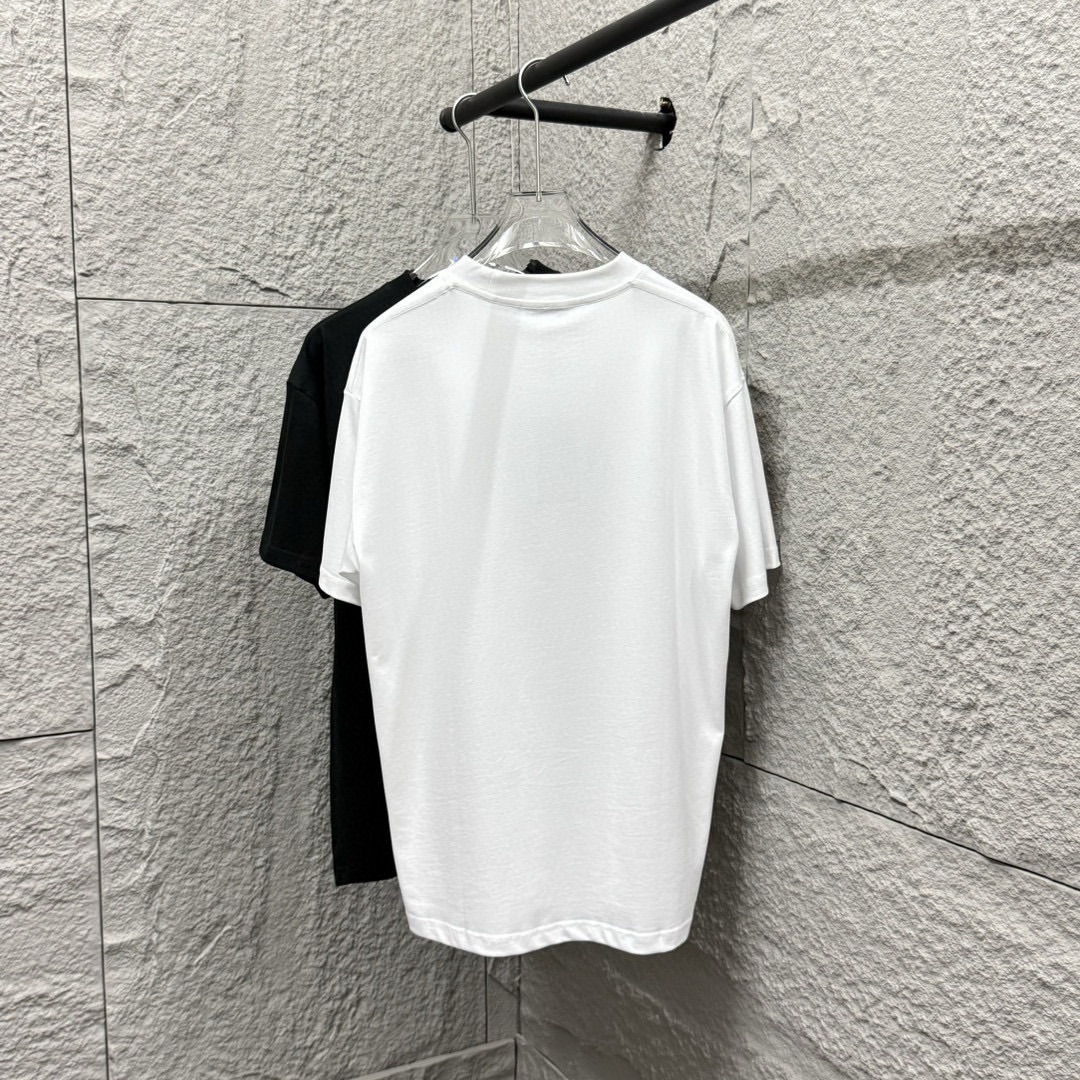 Miu Miu 2025 Spring Summer T-shirt: Logo Print, Custom Cotton, Various Sizes - 图片 5