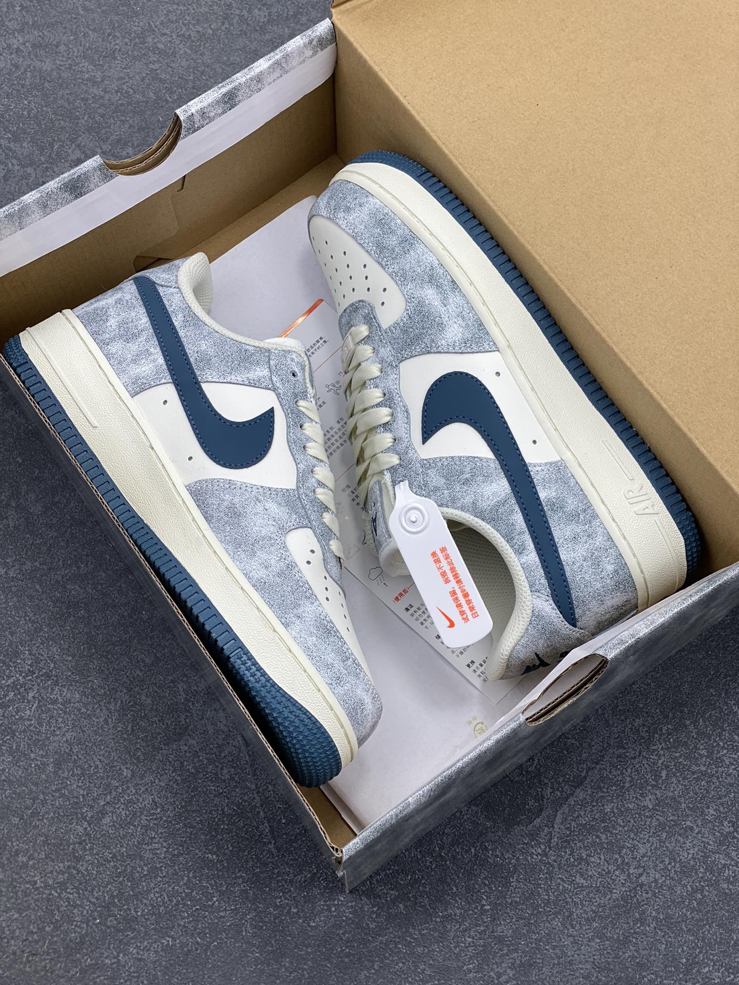 图片[9]-Nike Air Force 1 Low ’07 岩青 配色 空军一号低帮休闲板鞋 原厂定制皮料 定制鞋盒 原楦原纸板 纯正版型 正品NFC感应芯片 高清洁度 内置全掌气垫 货号：BX5815-535 尺码：36 36.5 37.5 38 38.5 39 40 40.5 41 42 42.5 43 44 44.5 45-选品中心