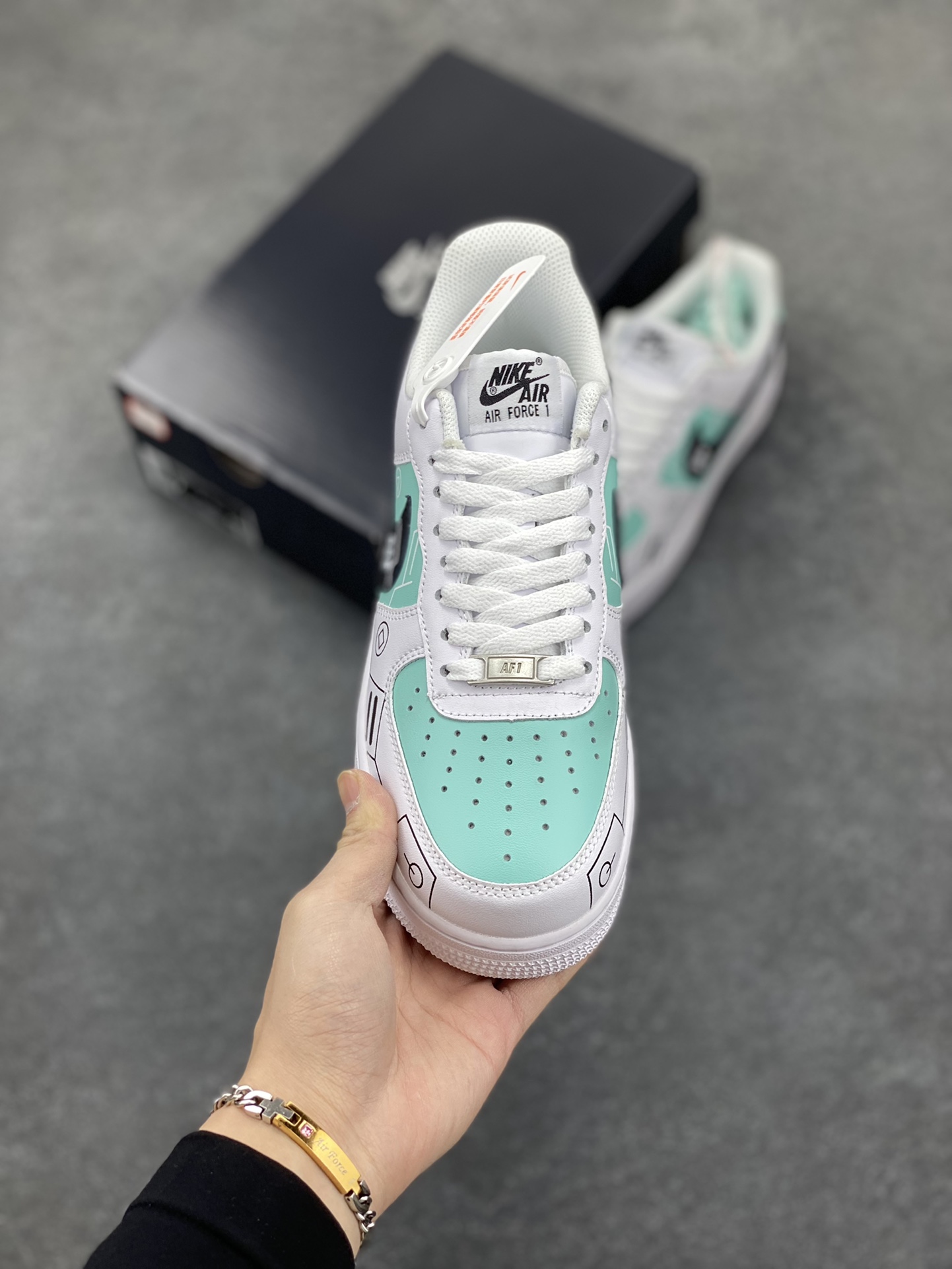图片[2]-PS5电玩主题Nike Air Force 1 Low’07 冰绿 空军一号低帮休闲板鞋 定制皮料 原楦原纸板 纯正空军版型 内置全掌气垫 货号：CW2288-114 尺码：36 36.5 37.5 38 38.5 39 40 40.5 41 42 42.5 43 44 44.5 45-选品中心
