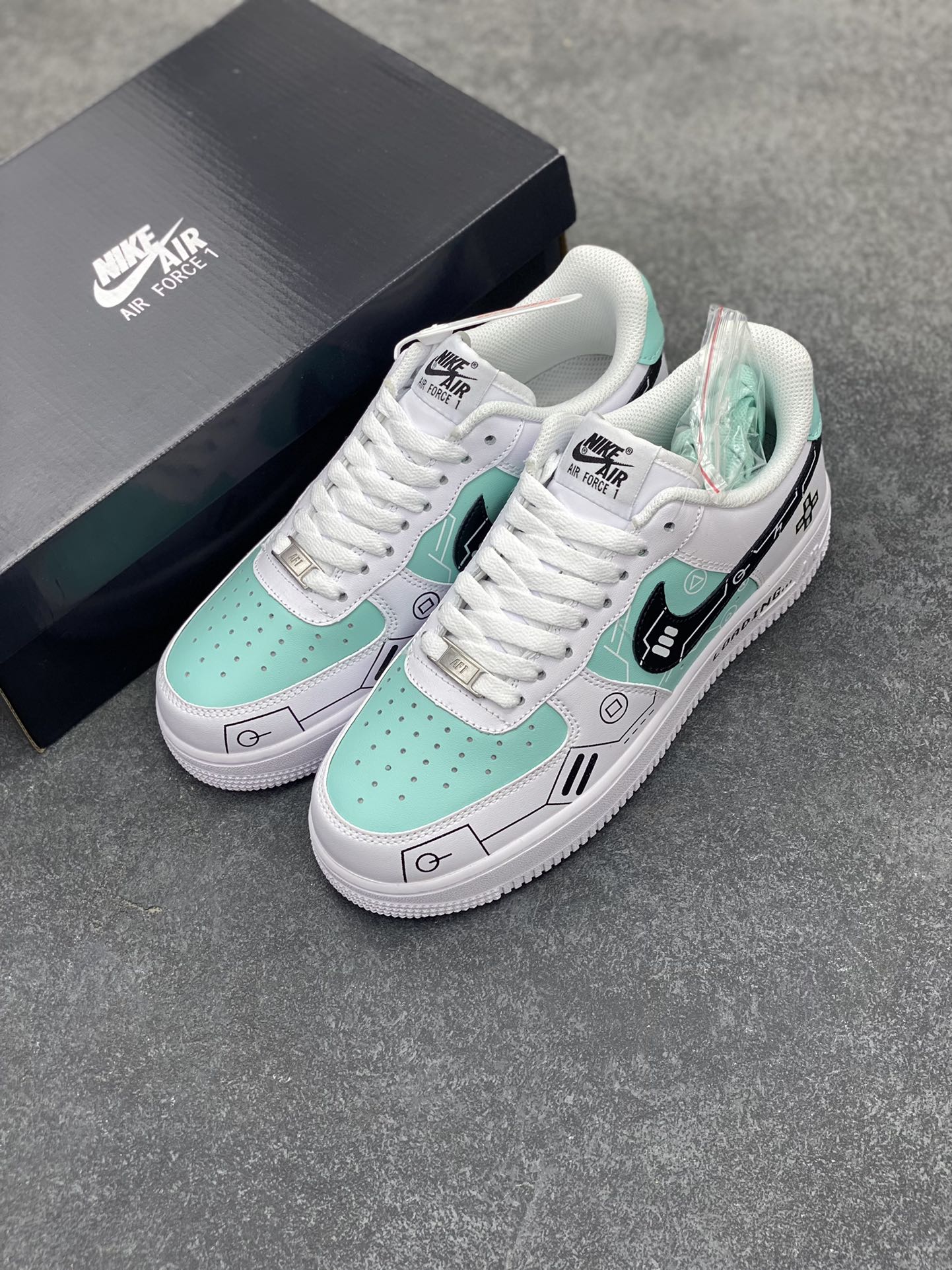 图片[8]-PS5电玩主题Nike Air Force 1 Low’07 冰绿 空军一号低帮休闲板鞋 定制皮料 原楦原纸板 纯正空军版型 内置全掌气垫 货号：CW2288-114 尺码：36 36.5 37.5 38 38.5 39 40 40.5 41 42 42.5 43 44 44.5 45-选品中心
