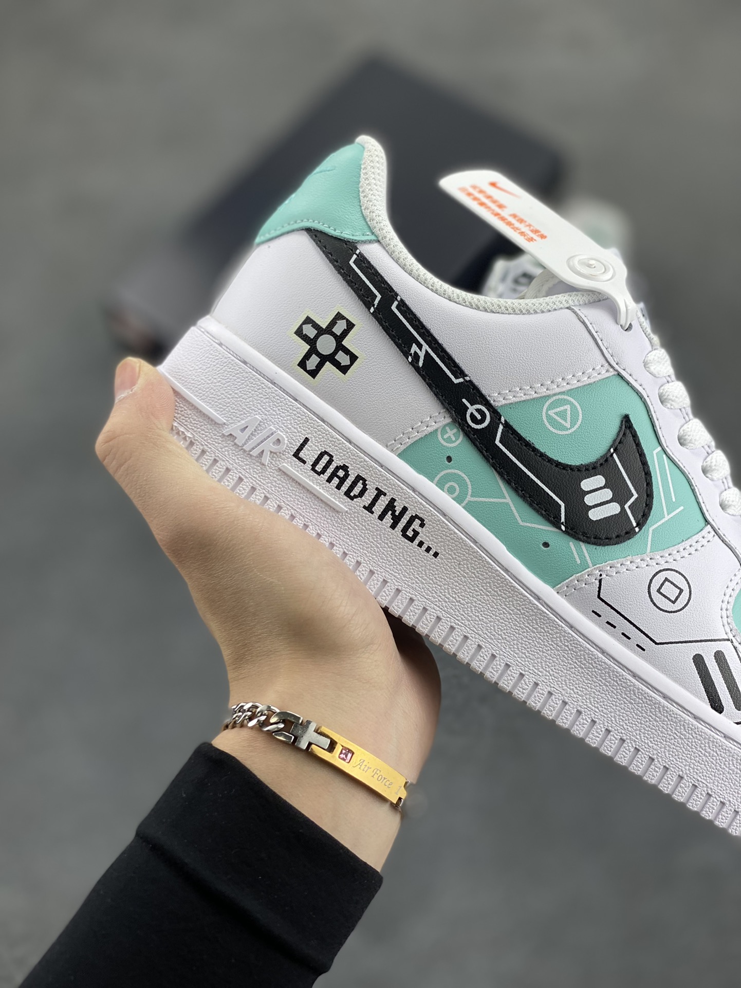 图片[6]-PS5电玩主题Nike Air Force 1 Low’07 冰绿 空军一号低帮休闲板鞋 定制皮料 原楦原纸板 纯正空军版型 内置全掌气垫 货号：CW2288-114 尺码：36 36.5 37.5 38 38.5 39 40 40.5 41 42 42.5 43 44 44.5 45-选品中心