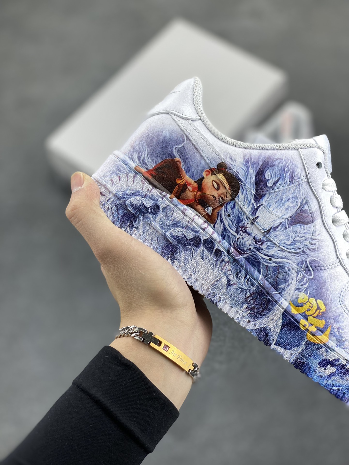 图片[6]-Air Force 1 Low 哪吒手绘涂鸦 原楦头原纸板 打造纯正空军版型 #专注外贸渠道 全掌内置蜂窝气垫 #原盒配件 原厂中底钢印、拉帮完美 货号：CW2288-111 尺码：36 36.5 37.5 38 38.5 39 40 40.5 41 42 42.5 43 44 44.5 45-选品中心