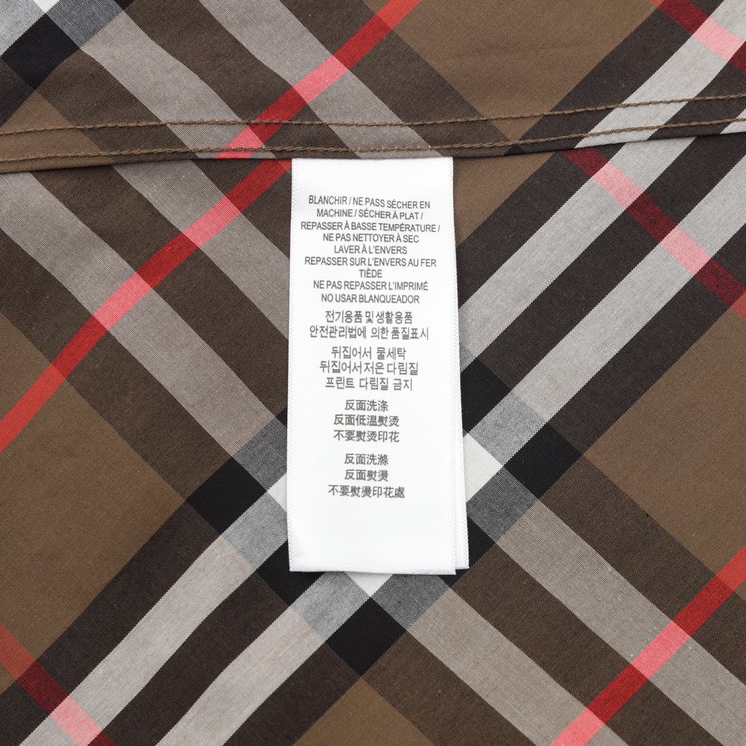 Burberry/巴宝莉 格纹棉质长袖衬衫