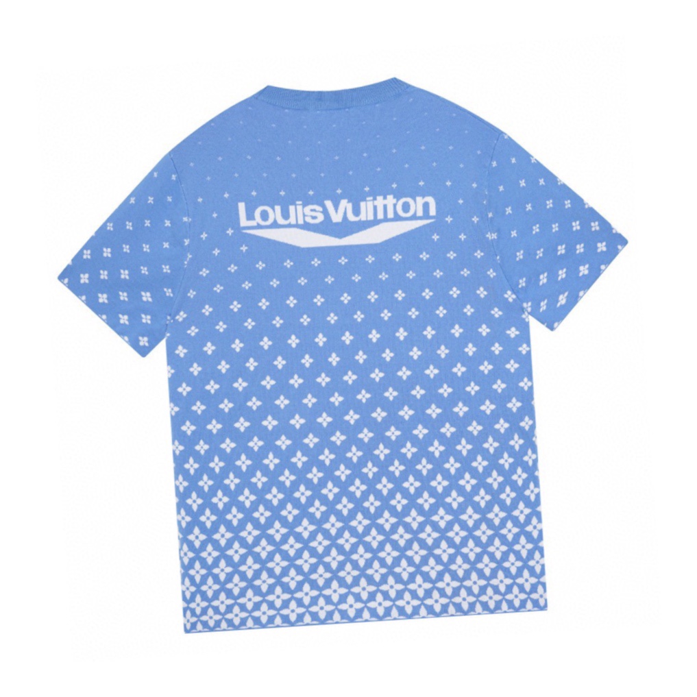 路易威登/Louis Vuitton 夏季新款 雪花渐变针织圆领短袖