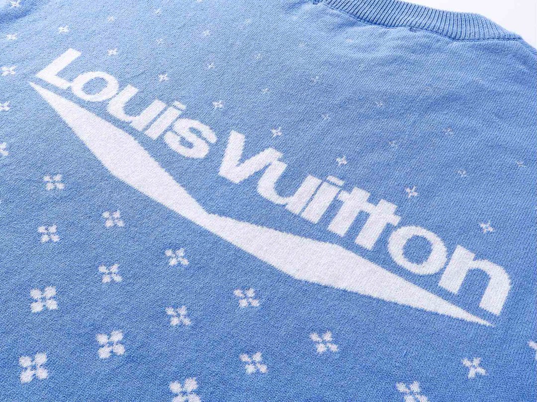 路易威登/Louis Vuitton 夏季新款 雪花渐变针织圆领短袖