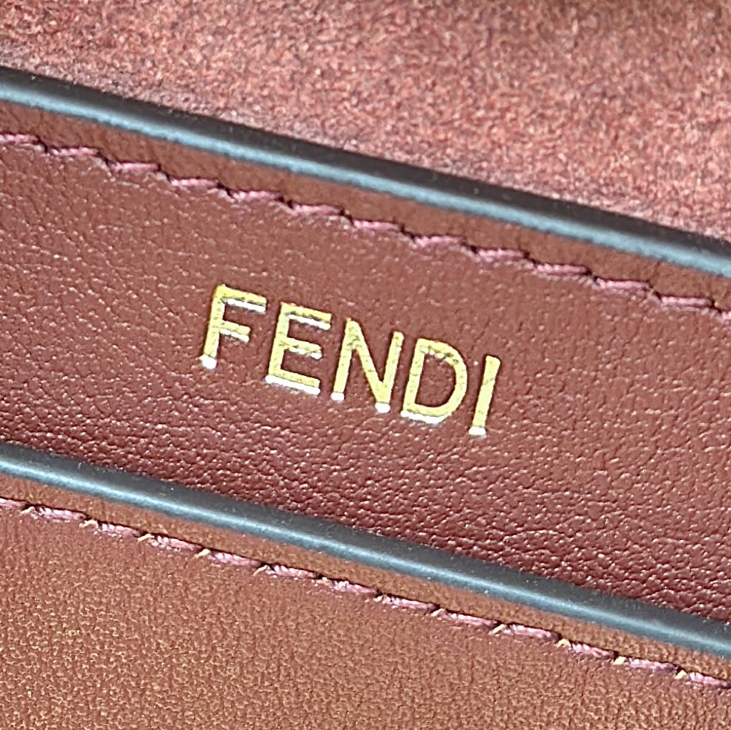 Fendi Peekaboo Iconic Small Bag Bordeaux Leather Handbag, 29 x 12 x 19 cm 7 i1740304098 8627 5