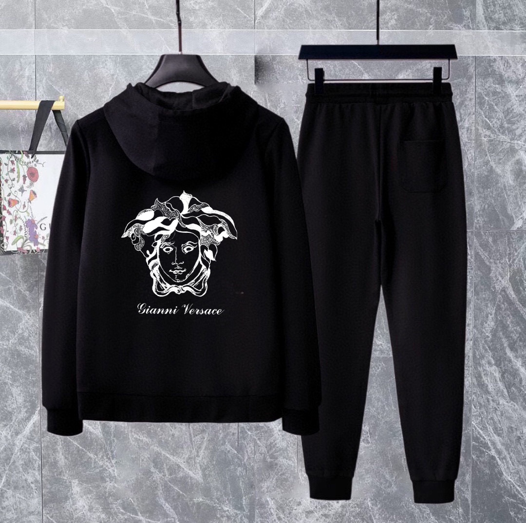 Versace Men's Black Cotton Blend Tracksuit with Medusa Logo 3 i1740319360 1613 2