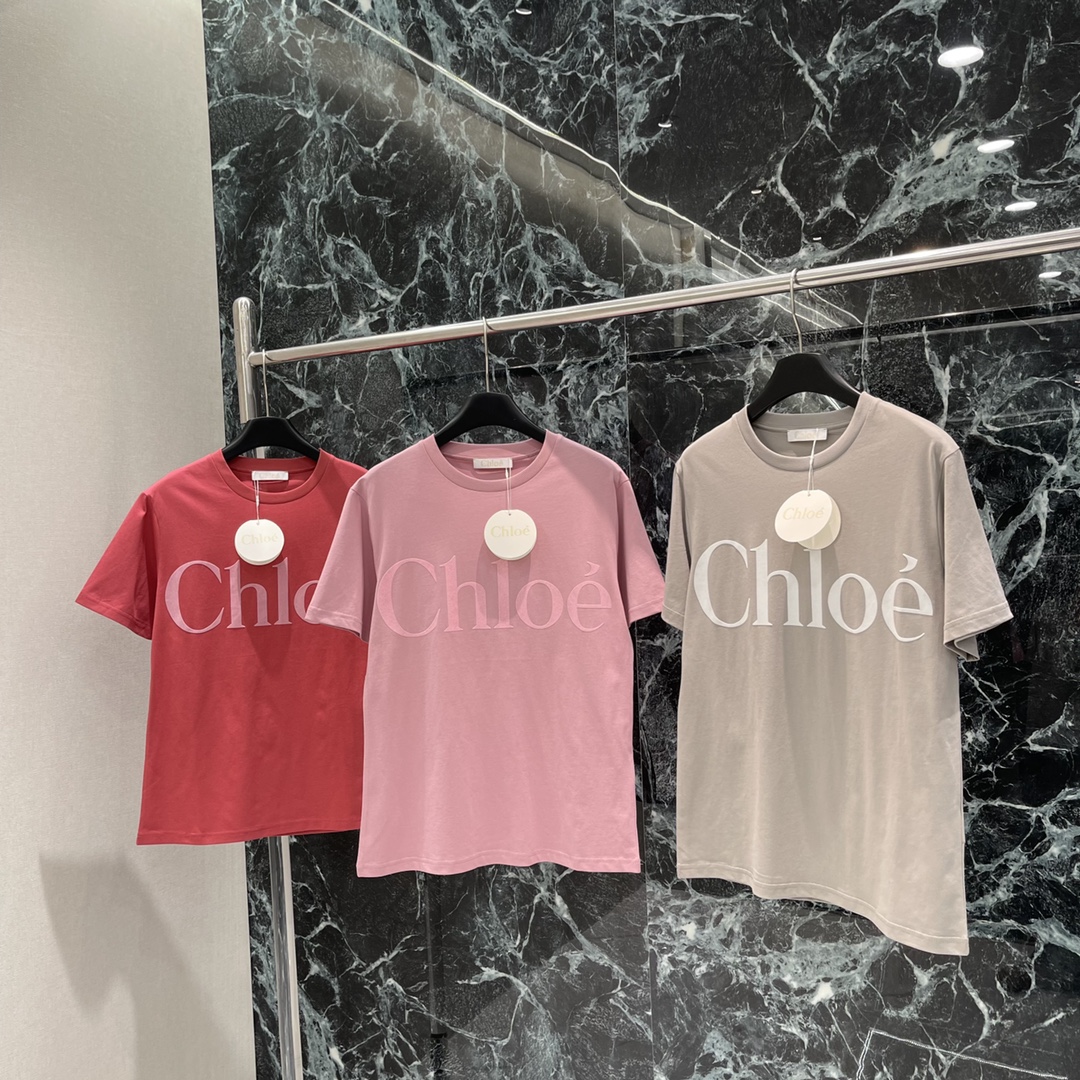 Chlo* 2025 Spring/Summer Women’s T-shirts: High-Quality, Brand-Conforming, Stylish Designs in Three Colors