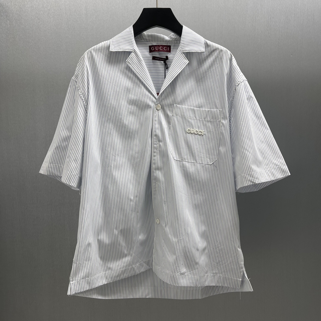 🧧Camisa de algodón a rayas con bordado Size: S-XL El diseño clásico recorre la colección de pre-primavera 2025, presen…
