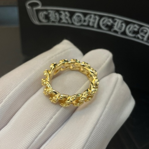 Chrome Hearts Gold Braided Ring with Unique Cross and Fleur-de-lis Design 1 Chrome Hearts Gold Braided Ring with Unique Cross and Fleur-de-lis Design