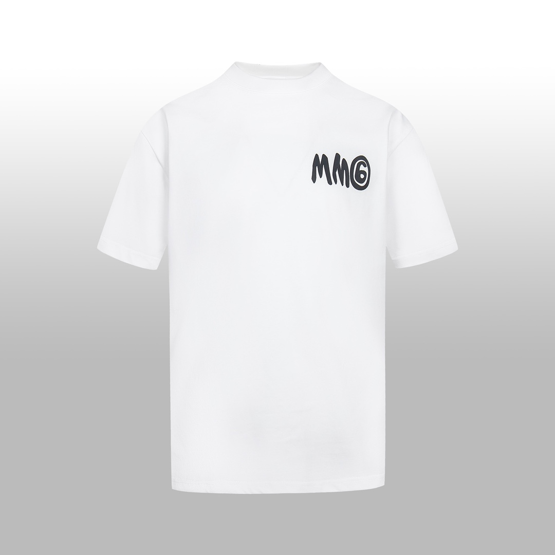 Versión alta [MM6*] Camiseta de manga corta de nueva temporada primavera/verano. Tecnología de impresión digital europe…