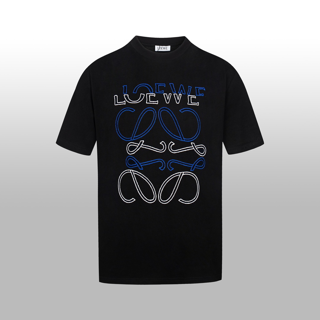🅿️100 Versión alta [LOEW*] Camiseta corta de pareja con logo bordado, estilo minimalista de alta gama que nunca cansa.…