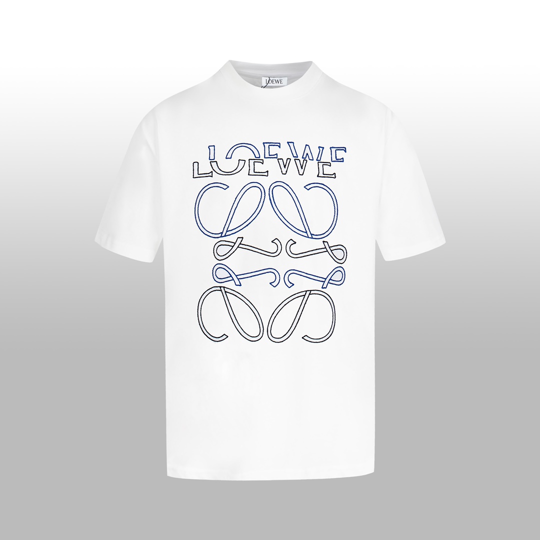🅿️100 versión alta 【LOEW*】camiseta corta unisex con logo bordado. Estilo minimalista elegante que nunca pasa de moda. …