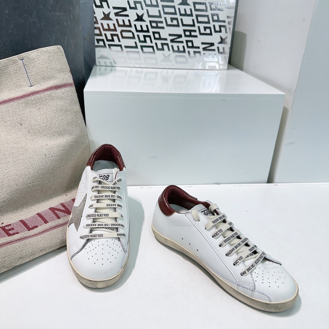 ¡Fábrica de alta calidad! ¡Versión mejorada! GGDB SNERKERS Zapatos sucios clásicos Zapatos blancos casuales Serie Graff…