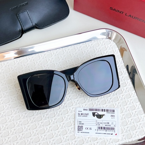 Yves Saint Laurent SL M119/F Black Square Sunglasses | Asian Fit 1 Yves Saint Laurent SL M119/F Black Square Sunglasses | Asian Fit