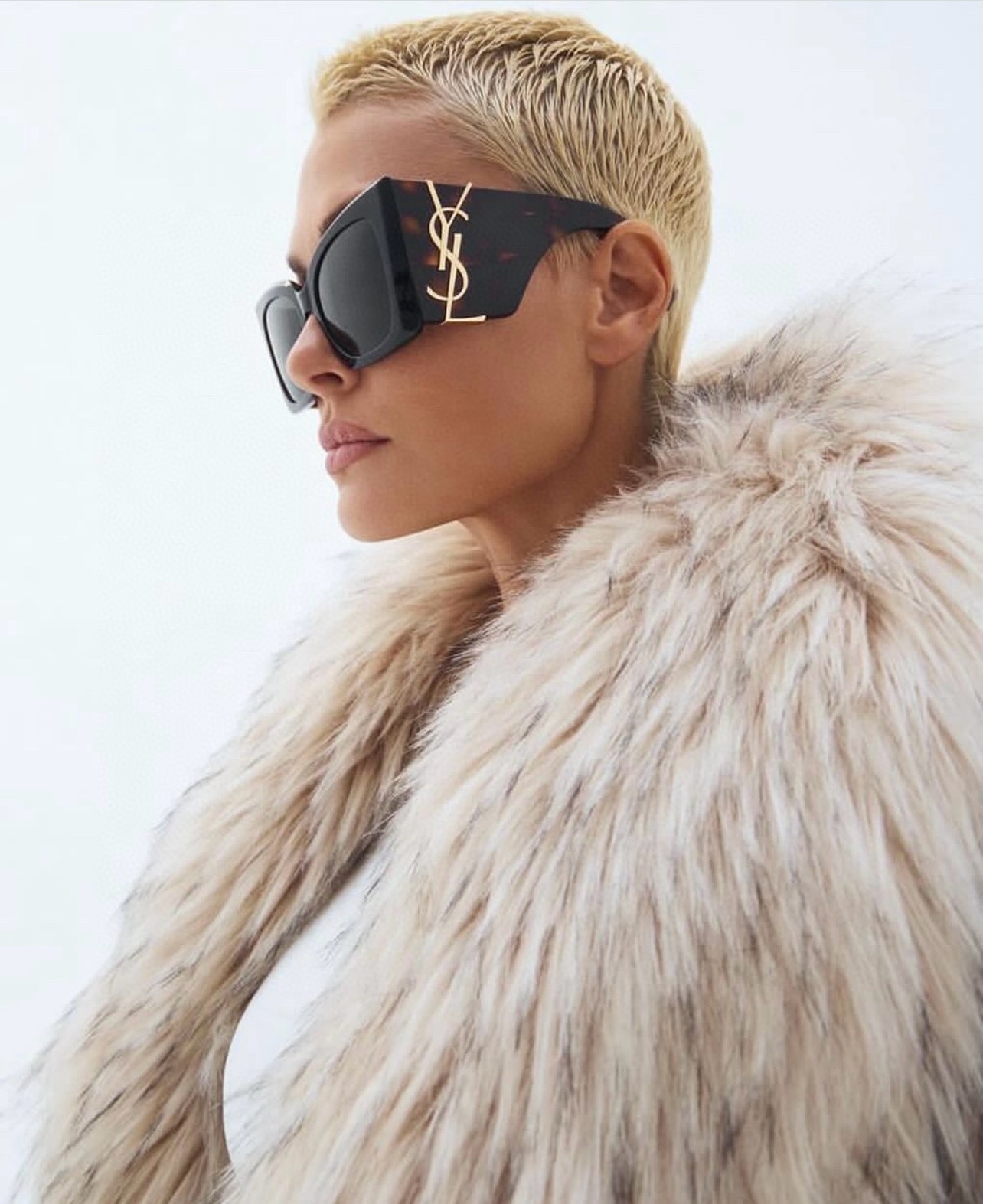 Yves Saint Laurent SL M119/F Asian Fit Sunglasses - Tortoise Frame, Metal Nose Pads