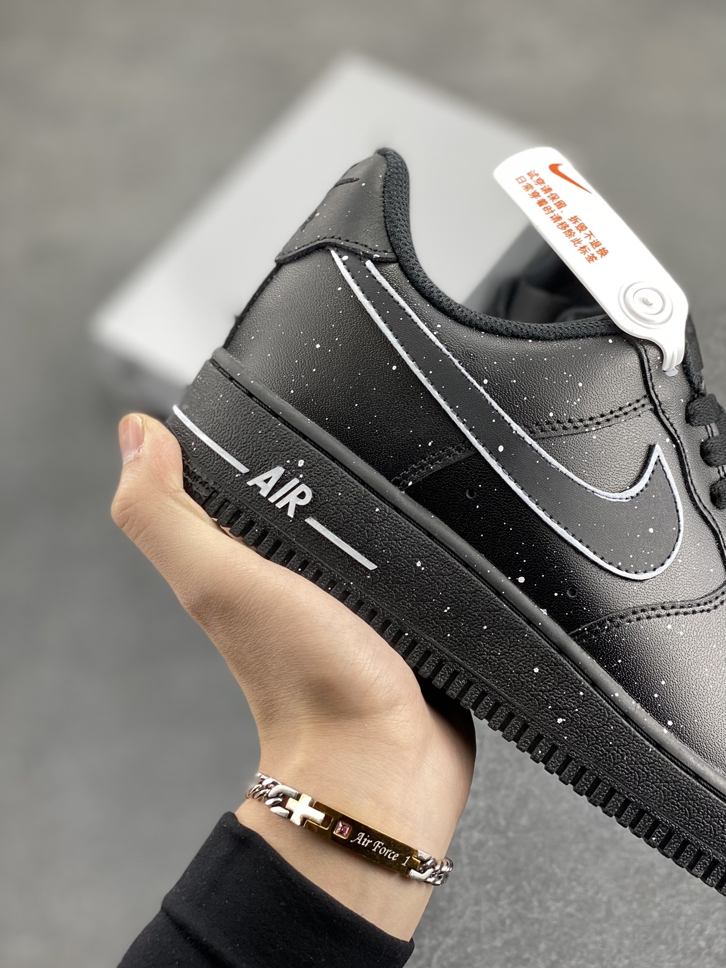 图片[6]-Nike Air Force 1 Low’07 黑白泼墨 空军一号低帮休闲板鞋 定制皮料 原厂3D打印 定制鞋盒 原楦原纸板 纯正空军版型 内置全掌气垫 货号：CK0316-059 尺码：36 36.5 37.5 38 38.5 39 40 40.5 41 42 42.5 43 44 44.5 45-选品中心