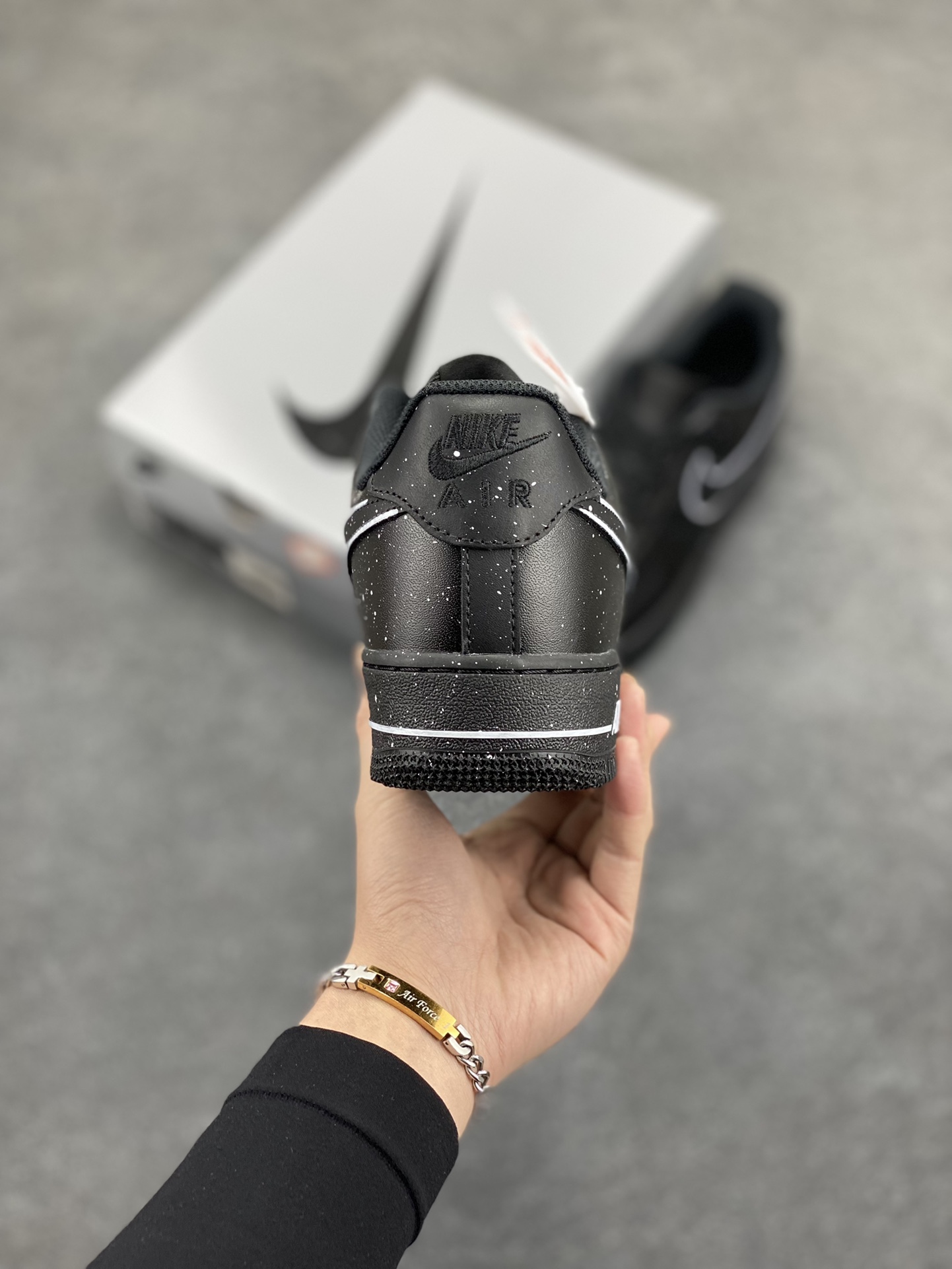 图片[4]-Nike Air Force 1 Low’07 黑白泼墨 空军一号低帮休闲板鞋 定制皮料 原厂3D打印 定制鞋盒 原楦原纸板 纯正空军版型 内置全掌气垫 货号：CK0316-059 尺码：36 36.5 37.5 38 38.5 39 40 40.5 41 42 42.5 43 44 44.5 45-选品中心