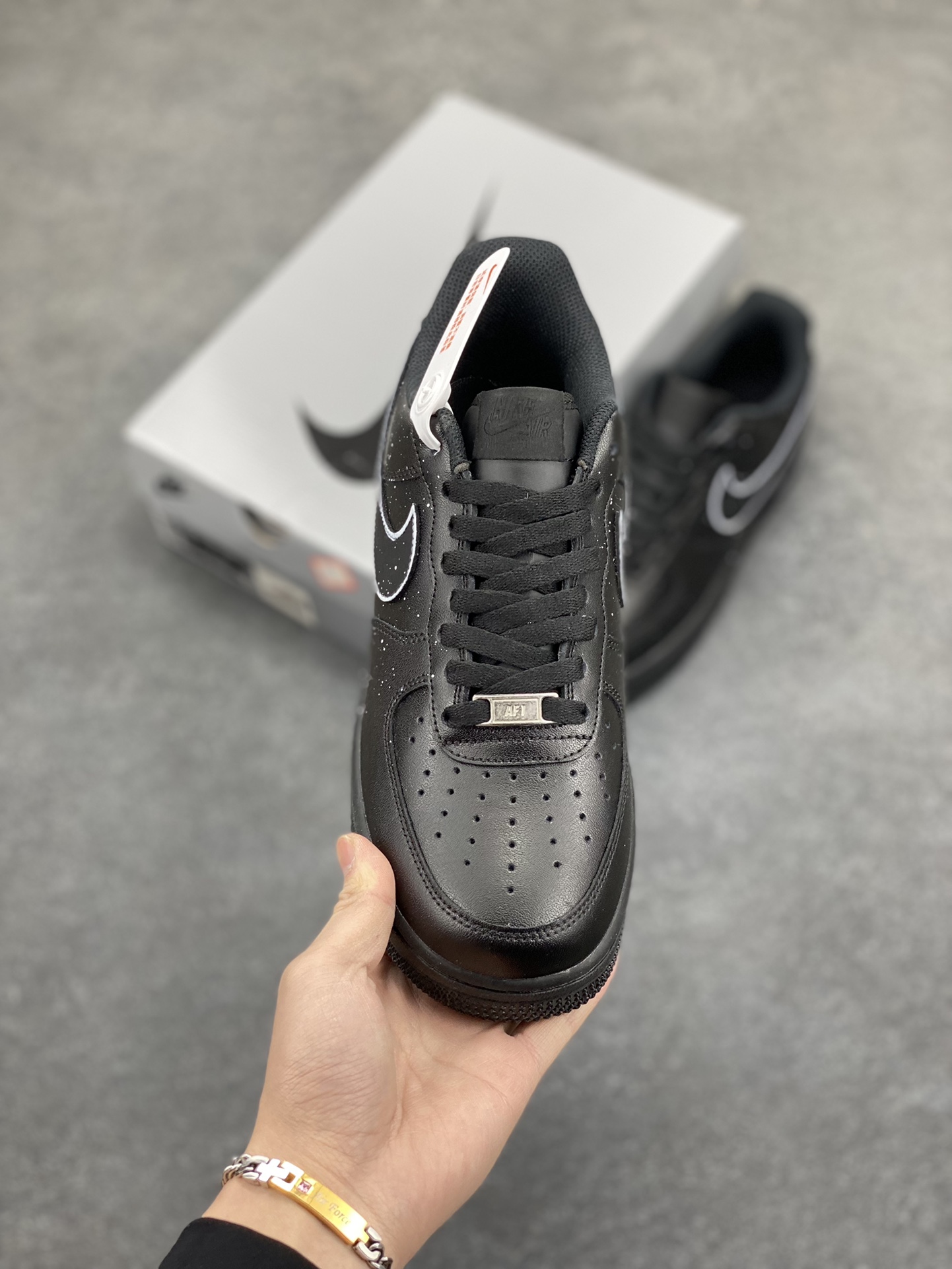 图片[2]-Nike Air Force 1 Low’07 黑白泼墨 空军一号低帮休闲板鞋 定制皮料 原厂3D打印 定制鞋盒 原楦原纸板 纯正空军版型 内置全掌气垫 货号：CK0316-059 尺码：36 36.5 37.5 38 38.5 39 40 40.5 41 42 42.5 43 44 44.5 45-选品中心