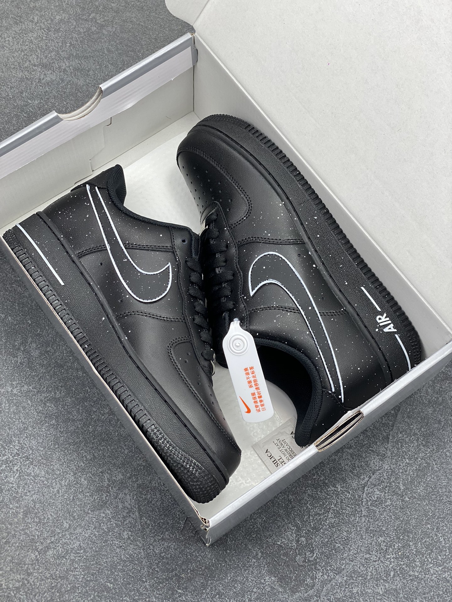 图片[9]-Nike Air Force 1 Low’07 黑白泼墨 空军一号低帮休闲板鞋 定制皮料 原厂3D打印 定制鞋盒 原楦原纸板 纯正空军版型 内置全掌气垫 货号：CK0316-059 尺码：36 36.5 37.5 38 38.5 39 40 40.5 41 42 42.5 43 44 44.5 45-选品中心