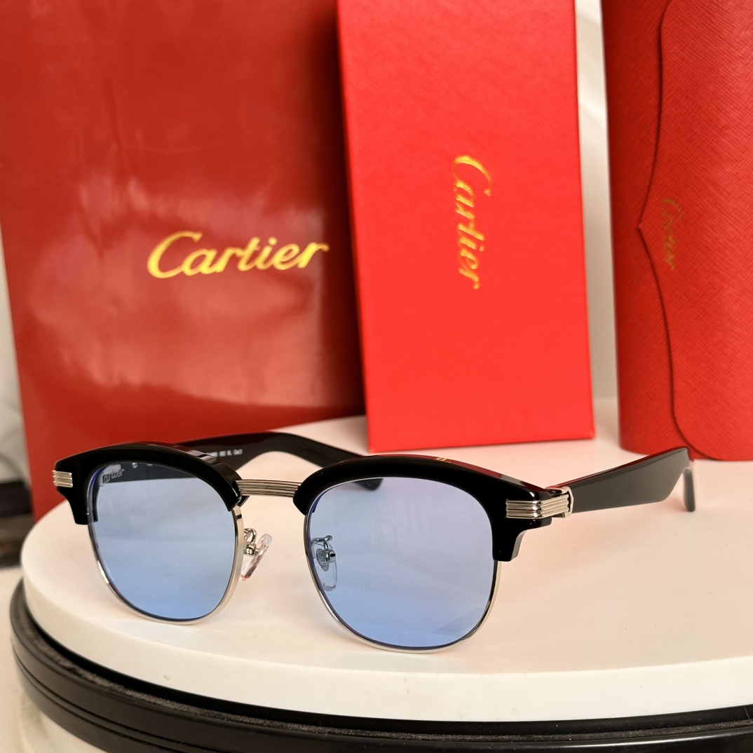  ‼️PREMIÈRE DE CARTIE*经典复古太阳眼镜，醋酸纤维和抛光镀金饰面金属，标志性定制铰链
